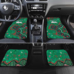 Personalized South Sydney Rabbitohs Car Mats Aboriginal Pattern with Graffiti Style Design