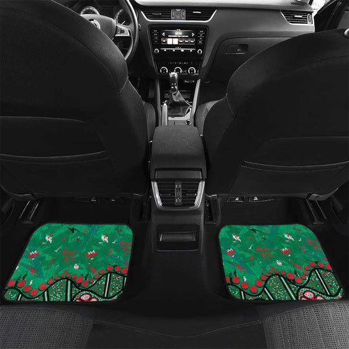Personalized South Sydney Rabbitohs Car Mats Aboriginal Pattern with Graffiti Style Design