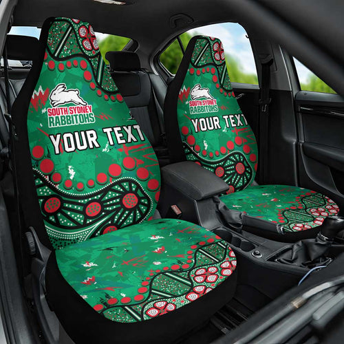 Personalized South Sydney Rabbitohs Car Seat Cover Aboriginal Pattern with Graffiti Style Design