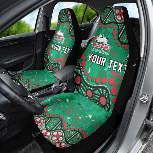 Personalized South Sydney Rabbitohs Car Seat Cover Aboriginal Pattern with Graffiti Style Design