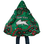 Personalized South Sydney Rabbitohs Cloak Aboriginal Pattern with Graffiti Style Design