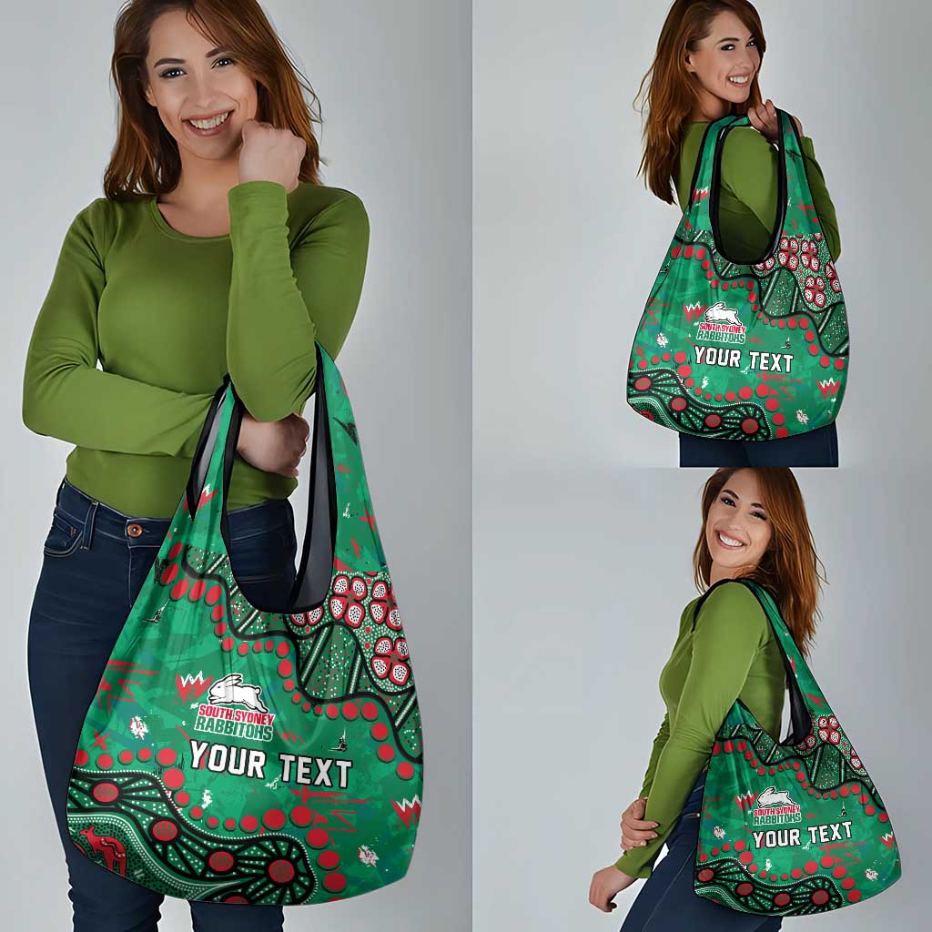 Personalized South Sydney Rabbitohs Grocery Bag Aboriginal Pattern with Graffiti Style Design