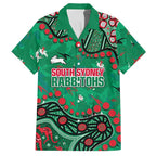 Personalized South Sydney Rabbitohs Hawaiian Shirt Aboriginal Pattern with Graffiti Style Design