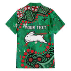 Personalized South Sydney Rabbitohs Hawaiian Shirt Aboriginal Pattern with Graffiti Style Design