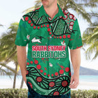 Personalized South Sydney Rabbitohs Hawaiian Shirt Aboriginal Pattern with Graffiti Style Design