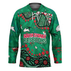 Personalized South Sydney Rabbitohs Hockey Jersey Aboriginal Pattern with Graffiti Style Design