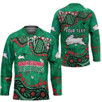Personalized South Sydney Rabbitohs Hockey Jersey Aboriginal Pattern with Graffiti Style Design