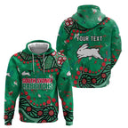 Personalized South Sydney Rabbitohs Hoodie Aboriginal Pattern with Graffiti Style Design