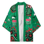 Personalized South Sydney Rabbitohs Kimono Aboriginal Pattern with Graffiti Style Design