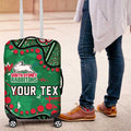 Personalized South Sydney Rabbitohs Luggage Cover Aboriginal Pattern with Graffiti Style Design