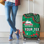 Personalized South Sydney Rabbitohs Luggage Cover Aboriginal Pattern with Graffiti Style Design
