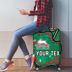 Personalized South Sydney Rabbitohs Luggage Cover Aboriginal Pattern with Graffiti Style Design