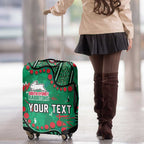 Personalized South Sydney Rabbitohs Luggage Cover Aboriginal Pattern with Graffiti Style Design