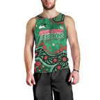 Personalized South Sydney Rabbitohs Men Tank Top Aboriginal Pattern with Graffiti Style Design