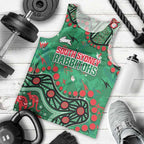 Personalized South Sydney Rabbitohs Men Tank Top Aboriginal Pattern with Graffiti Style Design