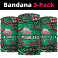 Personalized South Sydney Rabbitohs Neck Gaiter Aboriginal Pattern with Graffiti Style Design
