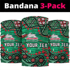 Personalized South Sydney Rabbitohs Neck Gaiter Aboriginal Pattern with Graffiti Style Design