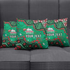 Personalized South Sydney Rabbitohs Pillow Cover Aboriginal Pattern with Graffiti Style Design