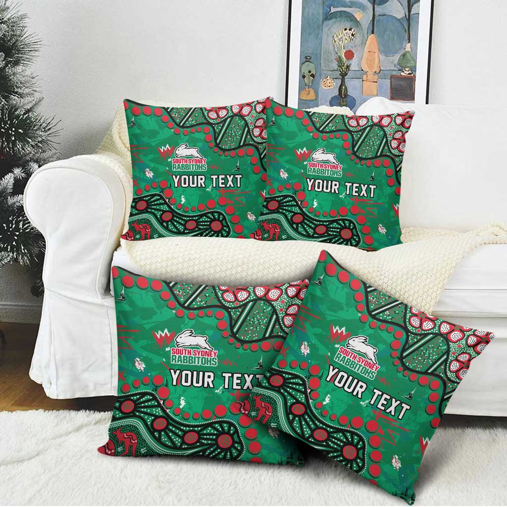 Personalized South Sydney Rabbitohs Pillow Cover Aboriginal Pattern with Graffiti Style Design
