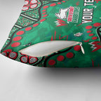 Personalized South Sydney Rabbitohs Pillow Cover Aboriginal Pattern with Graffiti Style Design