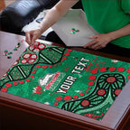 Personalized South Sydney Rabbitohs Puzzle Aboriginal Pattern with Graffiti Style Design