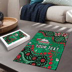 Personalized South Sydney Rabbitohs Puzzle Aboriginal Pattern with Graffiti Style Design