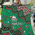 Personalized South Sydney Rabbitohs Quilt Aboriginal Pattern with Graffiti Style Design