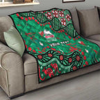 Personalized South Sydney Rabbitohs Quilt Aboriginal Pattern with Graffiti Style Design