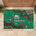 Personalized South Sydney Rabbitohs Rubber Doormat Aboriginal Pattern with Graffiti Style Design