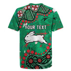 Personalized South Sydney Rabbitohs Rugby Jersey Aboriginal Pattern with Graffiti Style Design