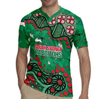 Personalized South Sydney Rabbitohs Rugby Jersey Aboriginal Pattern with Graffiti Style Design