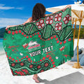 Personalized South Sydney Rabbitohs Sarong Aboriginal Pattern with Graffiti Style Design