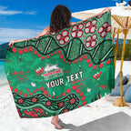 Personalized South Sydney Rabbitohs Sarong Aboriginal Pattern with Graffiti Style Design