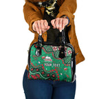 Personalized South Sydney Rabbitohs Shoulder Handbag Aboriginal Pattern with Graffiti Style Design