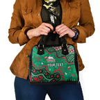 Personalized South Sydney Rabbitohs Shoulder Handbag Aboriginal Pattern with Graffiti Style Design