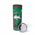 Personalized South Sydney Rabbitohs Skinny Tumbler Aboriginal Pattern with Graffiti Style Design