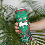 Personalized South Sydney Rabbitohs Skinny Tumbler Aboriginal Pattern with Graffiti Style Design