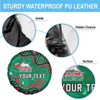 Personalized South Sydney Rabbitohs Spare Tire Cover Aboriginal Pattern with Graffiti Style Design