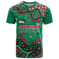 Personalized South Sydney Rabbitohs T Shirt Aboriginal Pattern with Graffiti Style Design