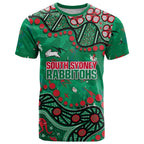 Personalized South Sydney Rabbitohs T Shirt Aboriginal Pattern with Graffiti Style Design