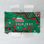 Personalized South Sydney Rabbitohs Tablecloth Aboriginal Pattern with Graffiti Style Design