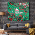 Personalized South Sydney Rabbitohs Tapestry Aboriginal Pattern with Graffiti Style Design
