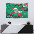 Personalized South Sydney Rabbitohs Tapestry Aboriginal Pattern with Graffiti Style Design