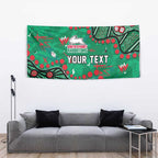 Personalized South Sydney Rabbitohs Tapestry Aboriginal Pattern with Graffiti Style Design