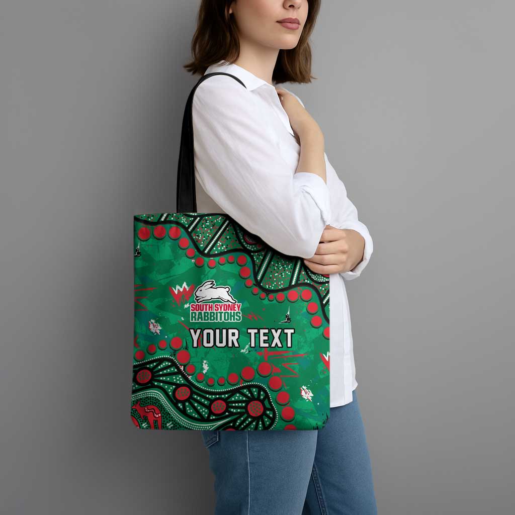 Personalized South Sydney Rabbitohs Tote Bag Aboriginal Pattern with Graffiti Style Design