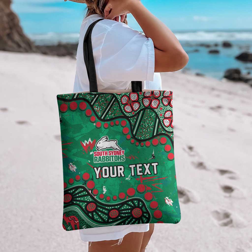 Personalized South Sydney Rabbitohs Tote Bag Aboriginal Pattern with Graffiti Style Design