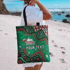 Personalized South Sydney Rabbitohs Tote Bag Aboriginal Pattern with Graffiti Style Design