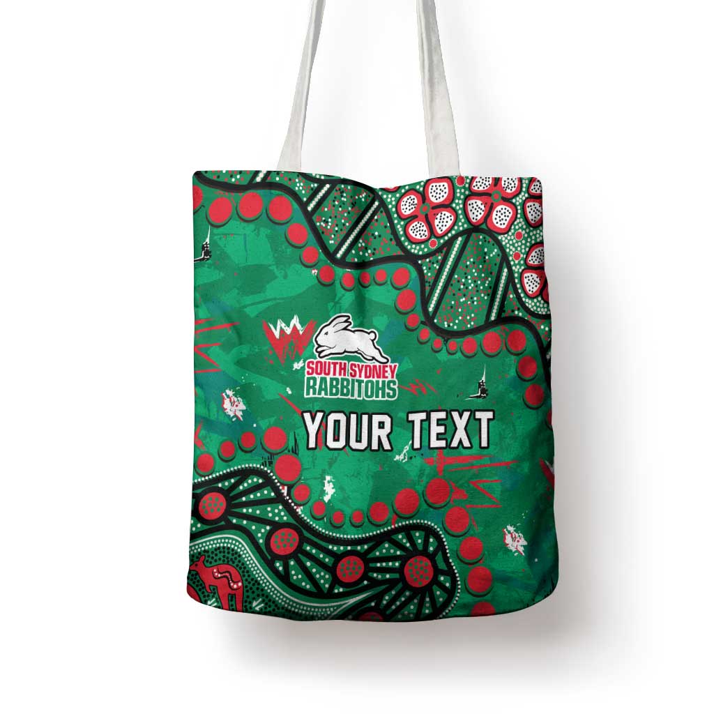 Personalized South Sydney Rabbitohs Tote Bag Aboriginal Pattern with Graffiti Style Design