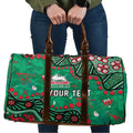 Personalized South Sydney Rabbitohs Travel Bag Aboriginal Pattern with Graffiti Style Design