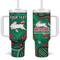 Personalized South Sydney Rabbitohs Tumbler With Handle Aboriginal Pattern with Graffiti Style Design